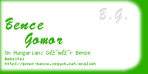 bence gomor business card